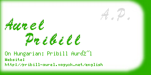 aurel pribill business card